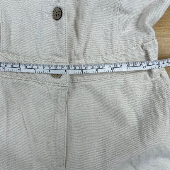 Zara Cream Denim Jumpsuit - Picture 6 of 8
